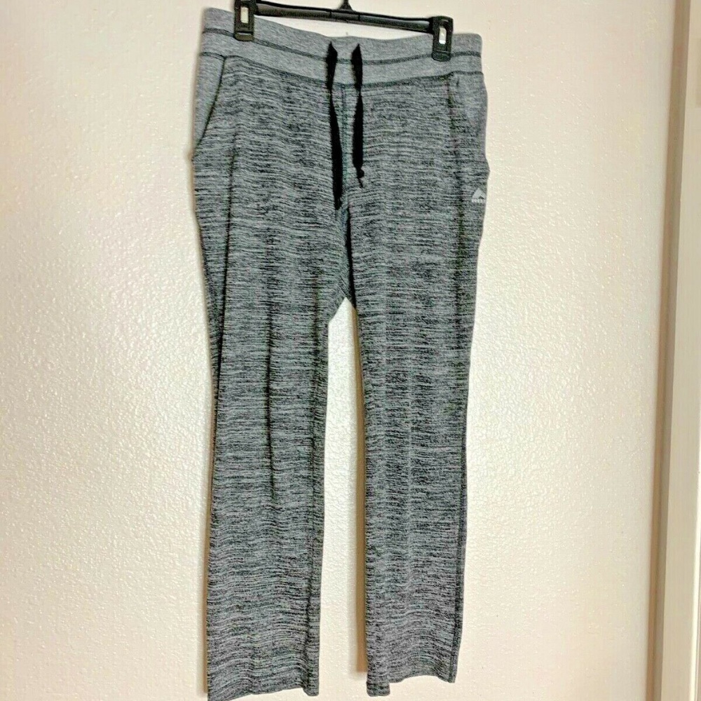 Reebok Womens Sz M Gray Lounge Sweat Pants Sweatpants tie Waist